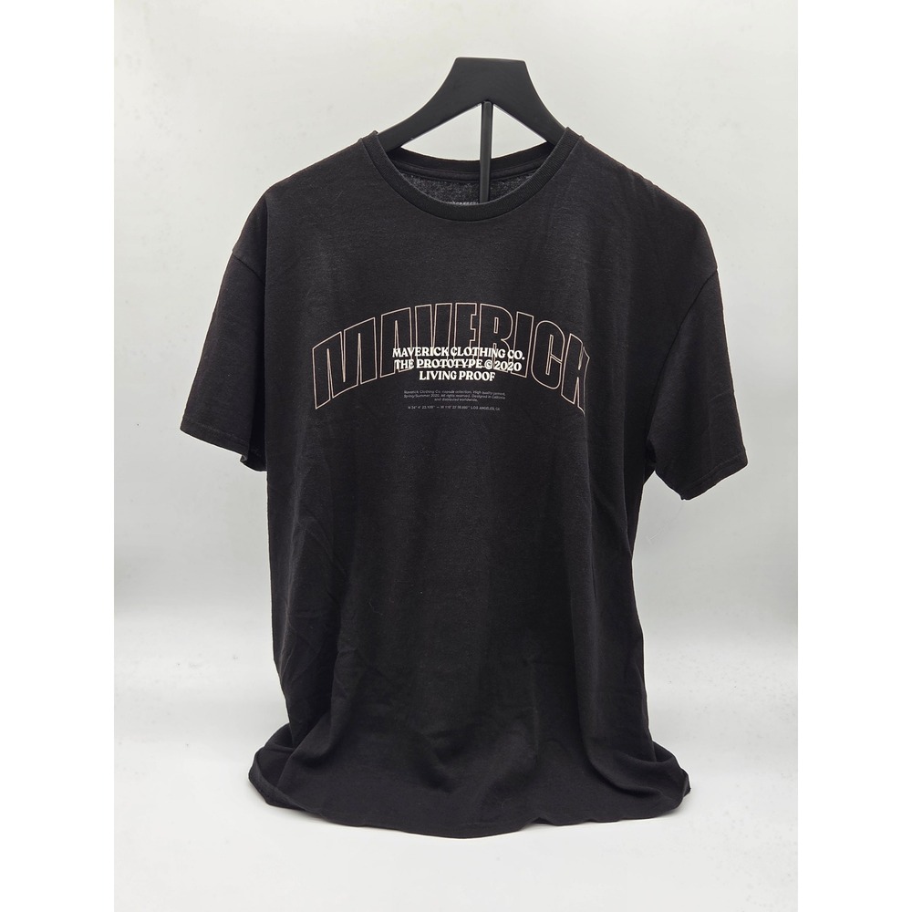 Maverick Clothing Co. Medium Black 100% Cotton Graphic T-Shirt Living Proof